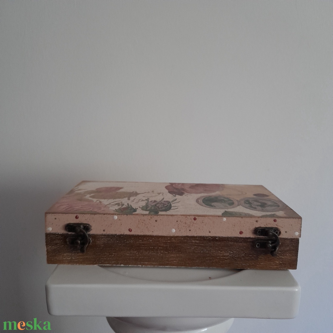  Vintage  mintás ékszertartó doboz/ varrós doboz - otthon & életmód - konyhafelszerelés, tálalás - konyhai tárolás - tea & kávé tárolás - Meska.hu