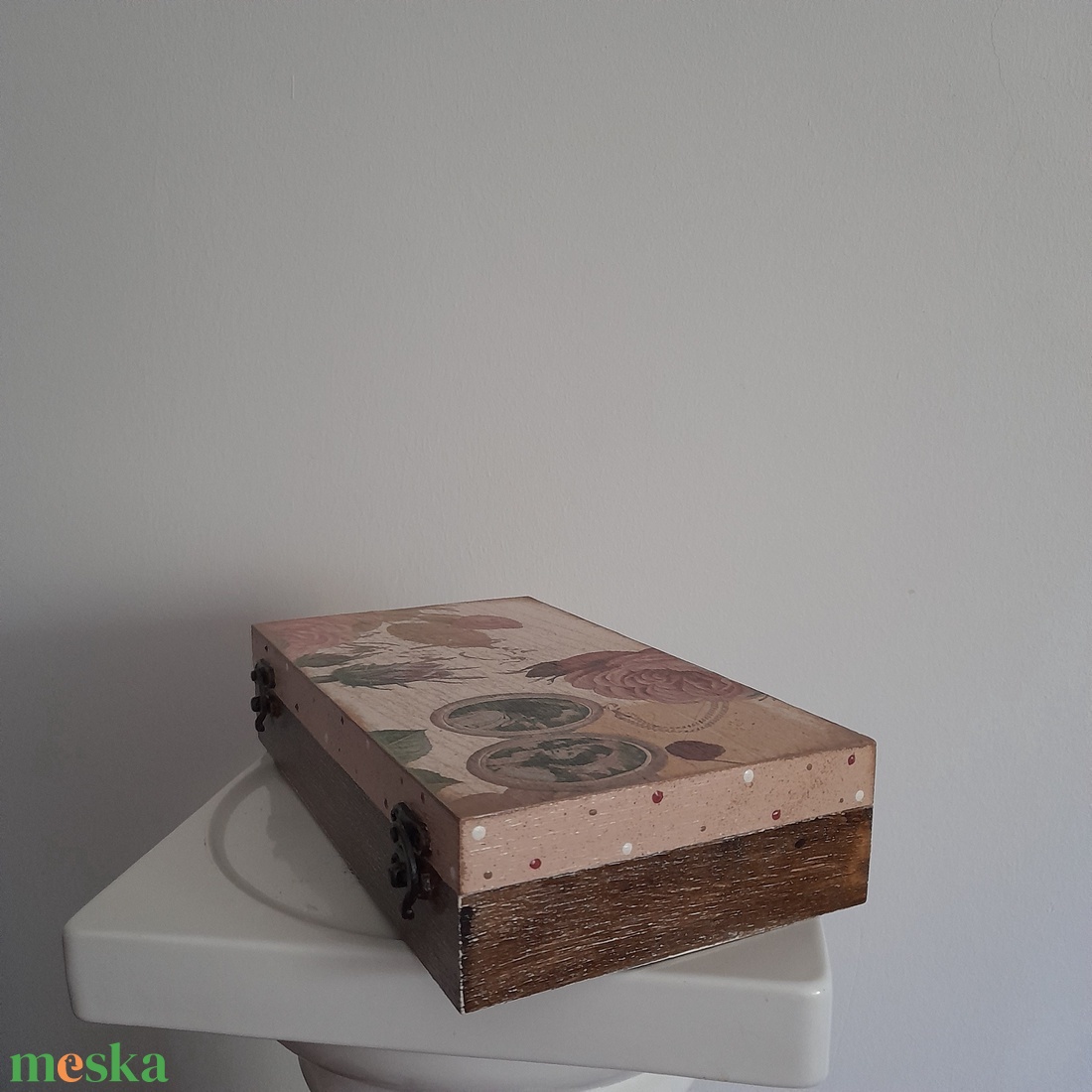  Vintage  mintás ékszertartó doboz/ varrós doboz - otthon & életmód - konyhafelszerelés, tálalás - konyhai tárolás - tea & kávé tárolás - Meska.hu