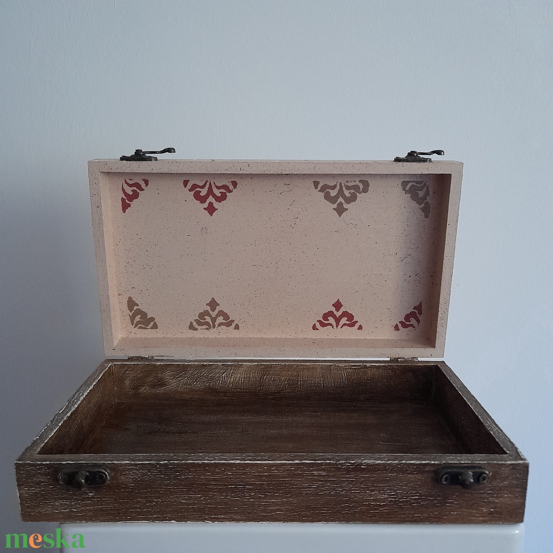  Vintage  mintás ékszertartó doboz/ varrós doboz - otthon & életmód - konyhafelszerelés, tálalás - konyhai tárolás - tea & kávé tárolás - Meska.hu