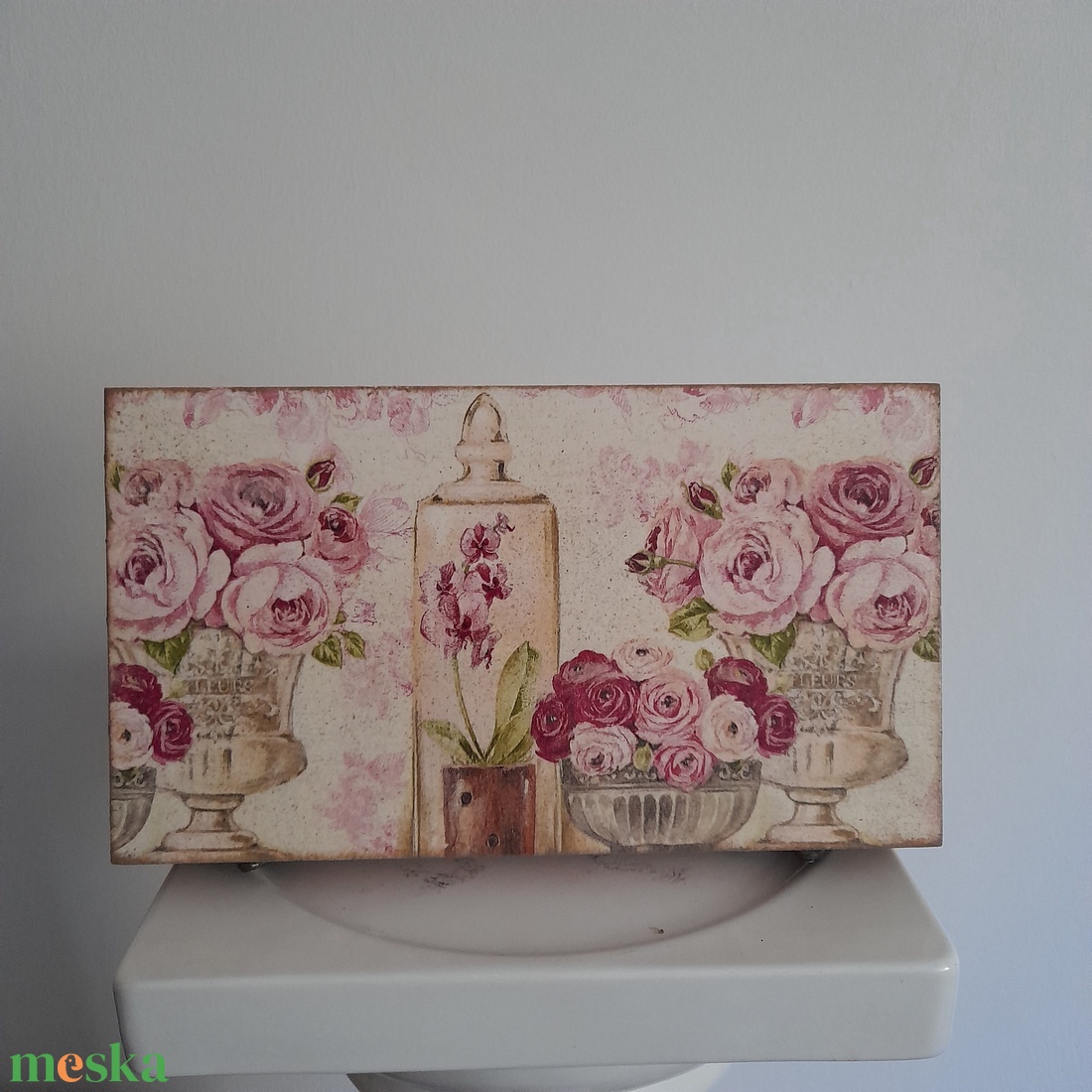  Vintage virág csendélet mintás ékszertartó doboz/ varrós doboz - otthon & életmód - konyhafelszerelés, tálalás - konyhai tárolás - tea & kávé tárolás - Meska.hu