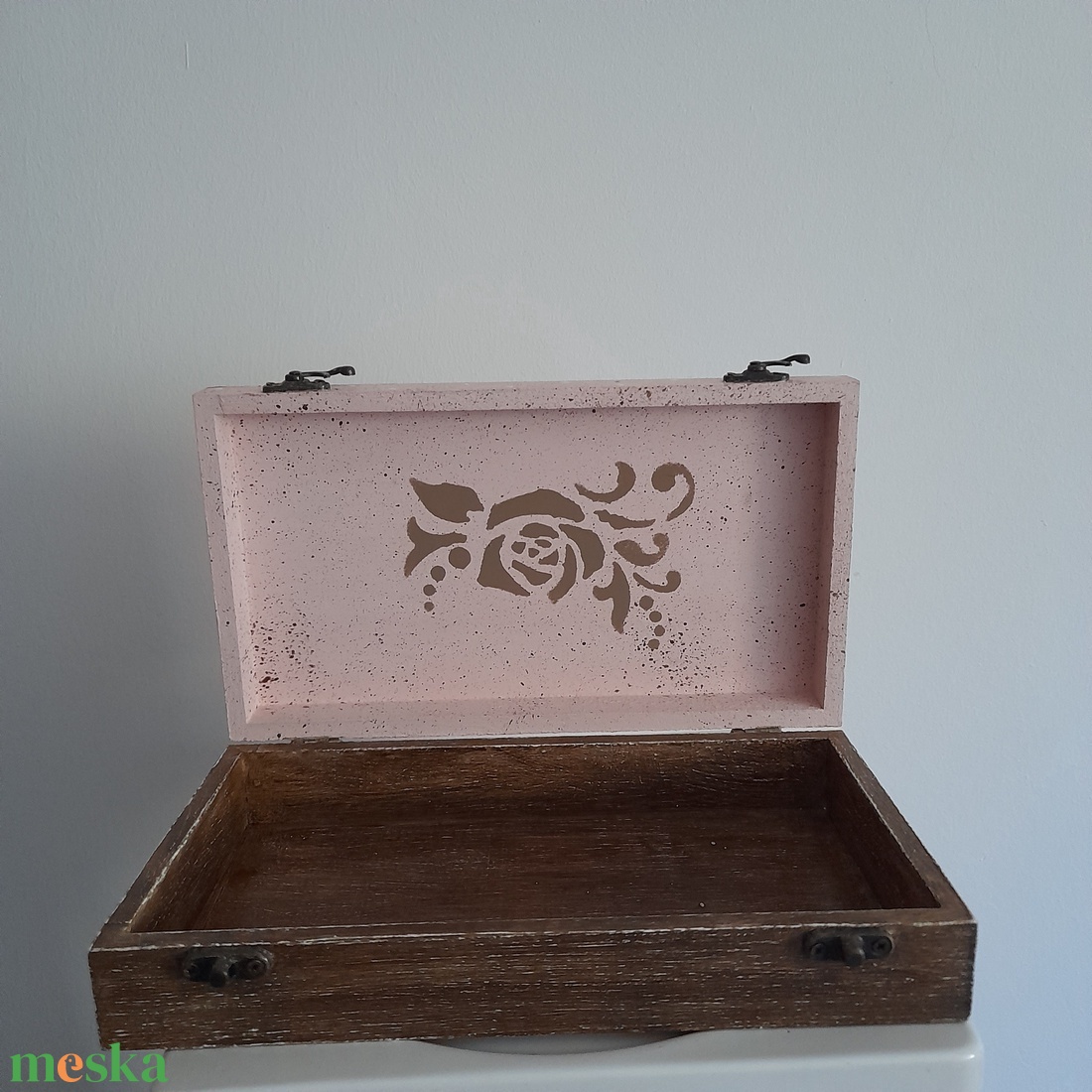  Vintage virág csendélet mintás ékszertartó doboz/ varrós doboz - otthon & életmód - konyhafelszerelés, tálalás - konyhai tárolás - tea & kávé tárolás - Meska.hu