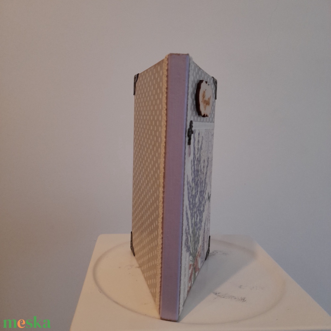 Receptfüzet levendulás mintával a vintage jegyében - otthon & életmód - konyhafelszerelés, tálalás - sütés, főzés - receptfüzet - Meska.hu