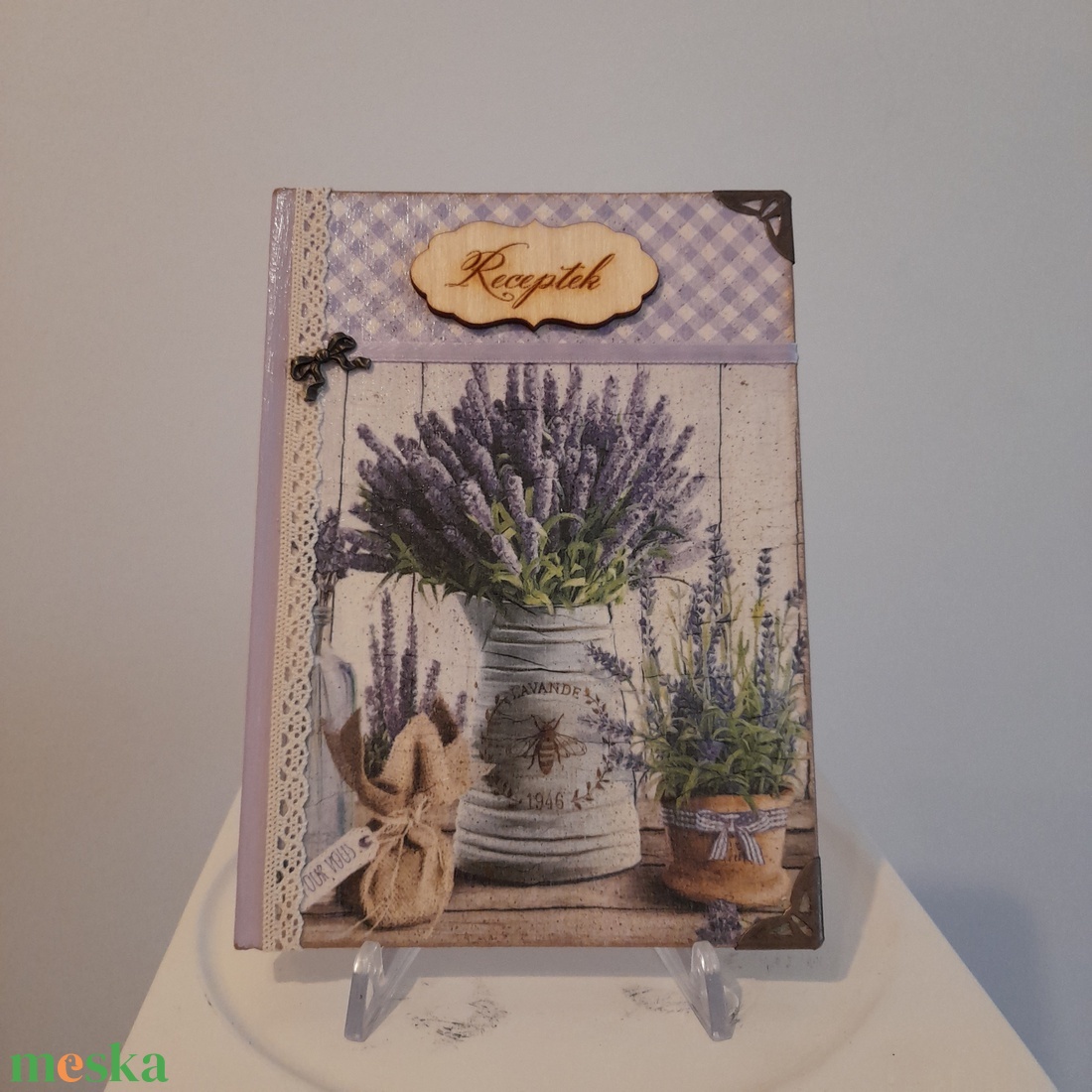 Receptfüzet levendulás mintával a vintage jegyében - otthon & életmód - konyhafelszerelés, tálalás - sütés, főzés - receptfüzet - Meska.hu Receptfüzet levendulás mintával a vintage jegyében - otthon & életmód - konyhafelszerelés, tálalás - sütés, főzés - receptfüzet - Meska.hu