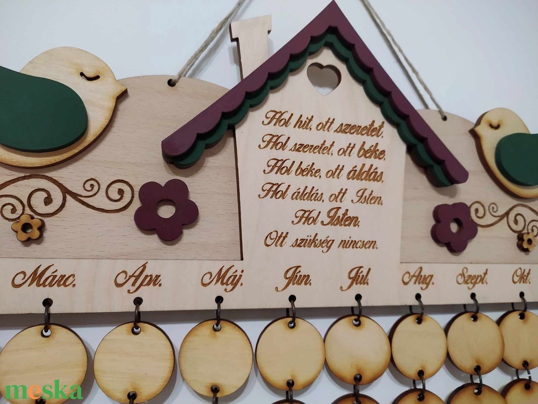 Családi öröknaptár - otthon & életmód - dekoráció - fali és függő dekoráció - falinaptár & öröknaptár - Meska.hu