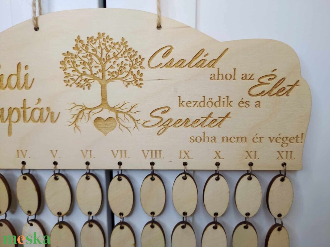 Családi öröknaptár - otthon & életmód - dekoráció - fali és függő dekoráció - falinaptár & öröknaptár - Meska.hu