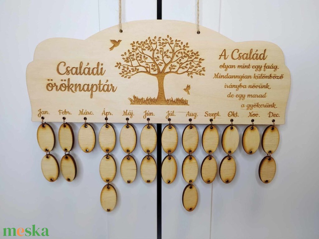 Családi öröknaptár - otthon & életmód - dekoráció - fali és függő dekoráció - falinaptár & öröknaptár - Meska.hu
