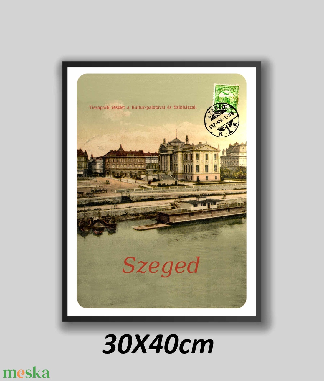 Szeged Tiszaparti részlet Plakát 1912-es bélyegzéssel - otthon & életmód - dekoráció - kép & falikép - plakát - Meska.hu Szeged Tiszaparti részlet Plakát 1912-es bélyegzéssel - otthon & életmód - dekoráció - kép & falikép - plakát - Meska.hu
