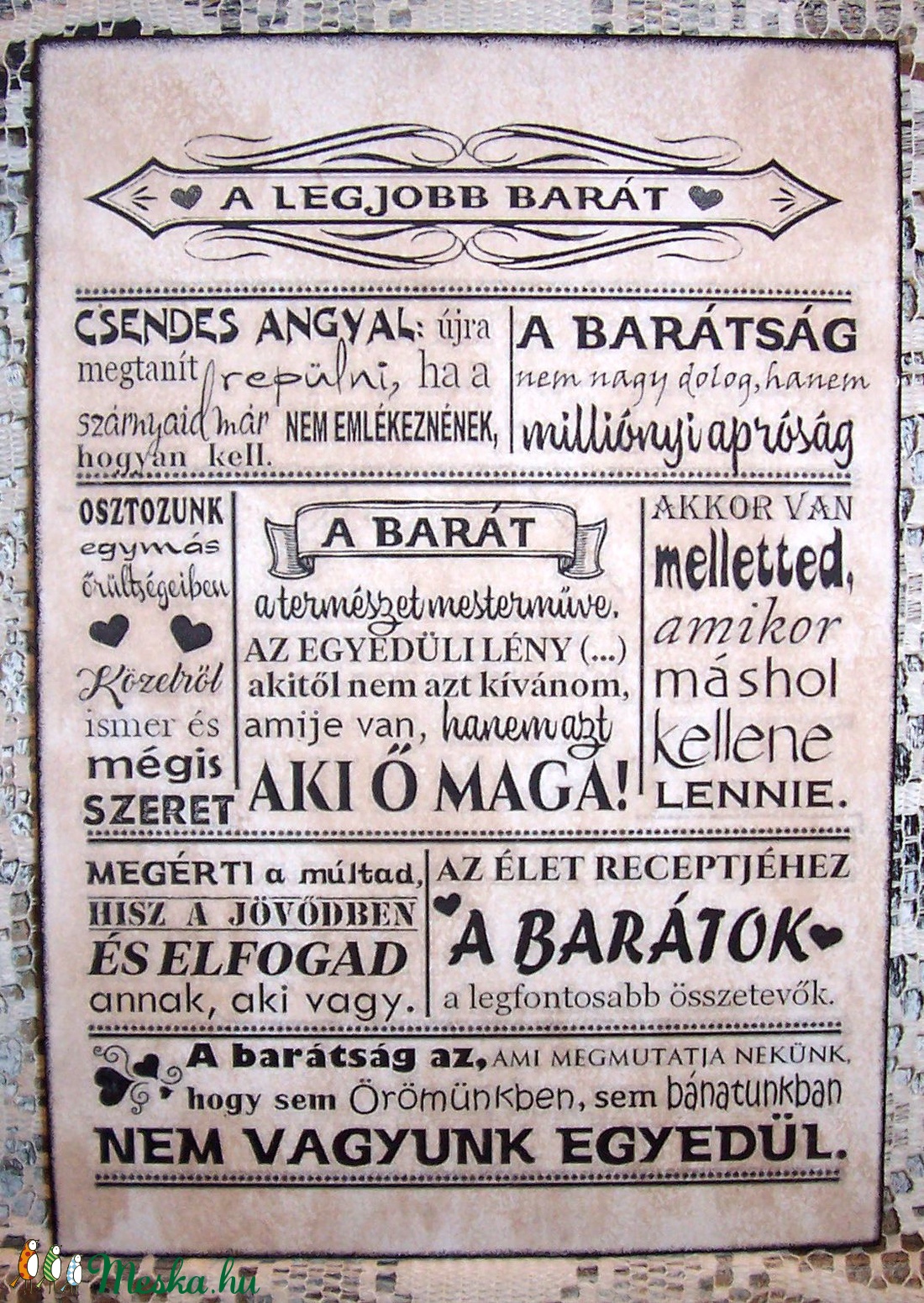 A legjobb barát ... szöveges falikép, táblakép - otthon & életmód - dekoráció - Meska.hu A legjobb barát ... szöveges falikép, táblakép - otthon & életmód - dekoráció - Meska.hu