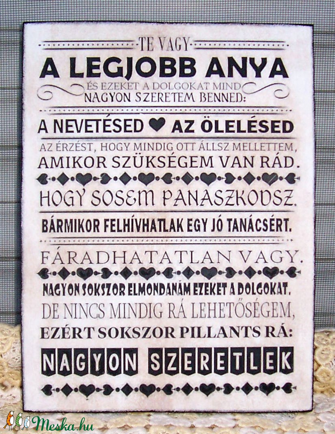 Te vagy a legjobb anya.. idézetes falikép, táblakép - otthon & életmód - dekoráció - Meska.hu Te vagy a legjobb anya.. idézetes falikép, táblakép - otthon & életmód - dekoráció - Meska.hu