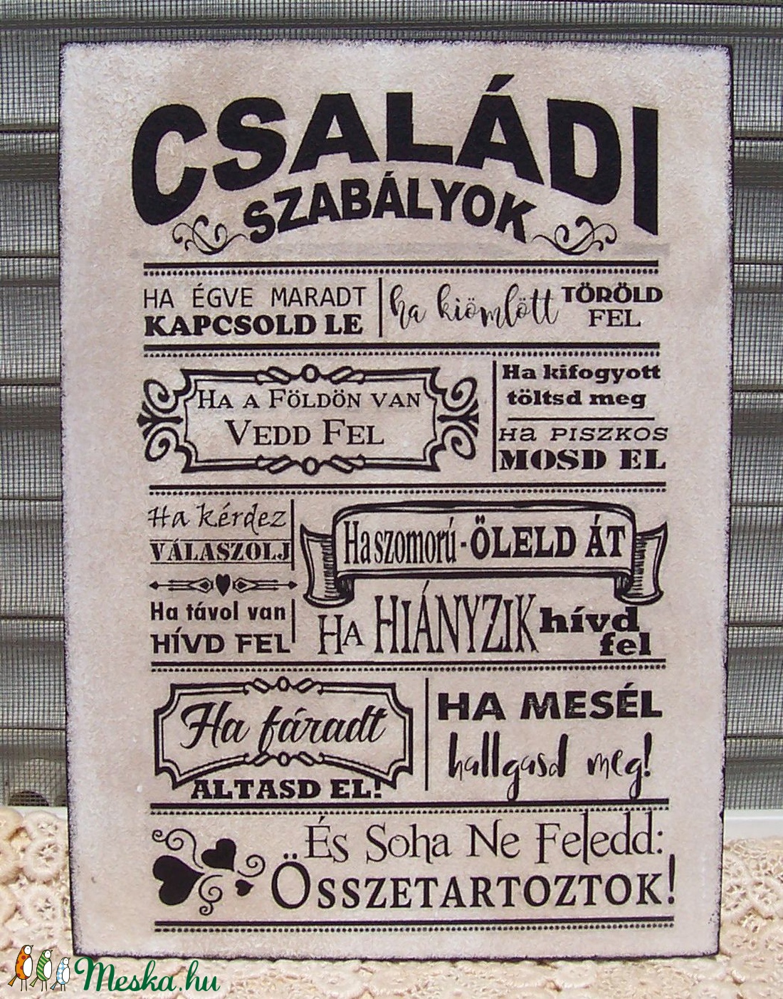 Családi szabályok ... idézetes falikép, táblakép - otthon & életmód - dekoráció - kép & falikép - Meska.hu Családi szabályok ... idézetes falikép, táblakép - otthon & életmód - dekoráció - kép & falikép - Meska.hu
