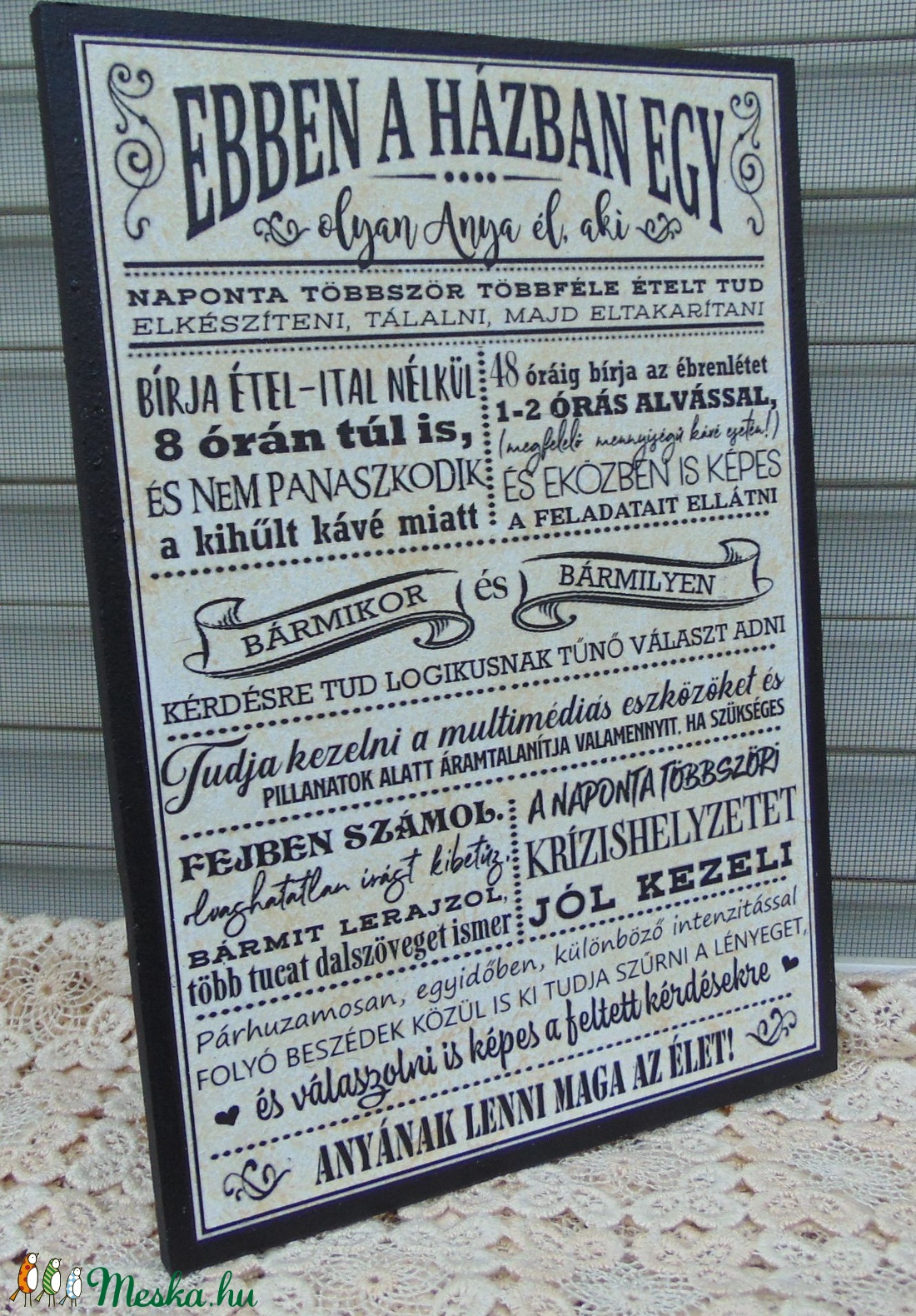 Ebben a házban egy olyan anya él... vicces tábla - otthon & életmód - dekoráció - Meska.hu Ebben a házban egy olyan anya él... vicces tábla - otthon & életmód - dekoráció - Meska.hu