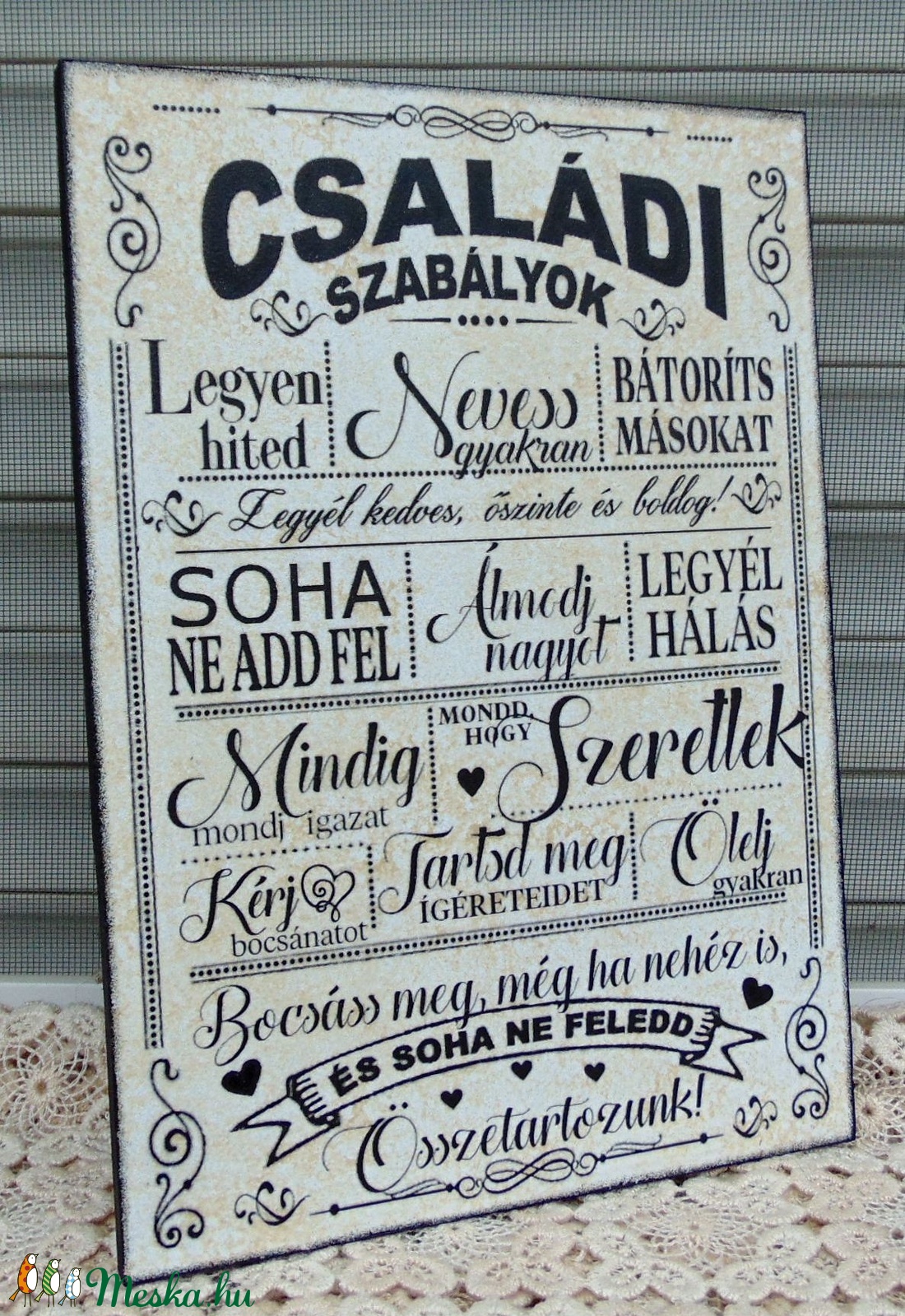 Családi szabályok... szöveges falikép, táblakép - otthon & életmód - dekoráció - kép & falikép - Meska.hu Családi szabályok... szöveges falikép, táblakép - otthon & életmód - dekoráció - kép & falikép - Meska.hu