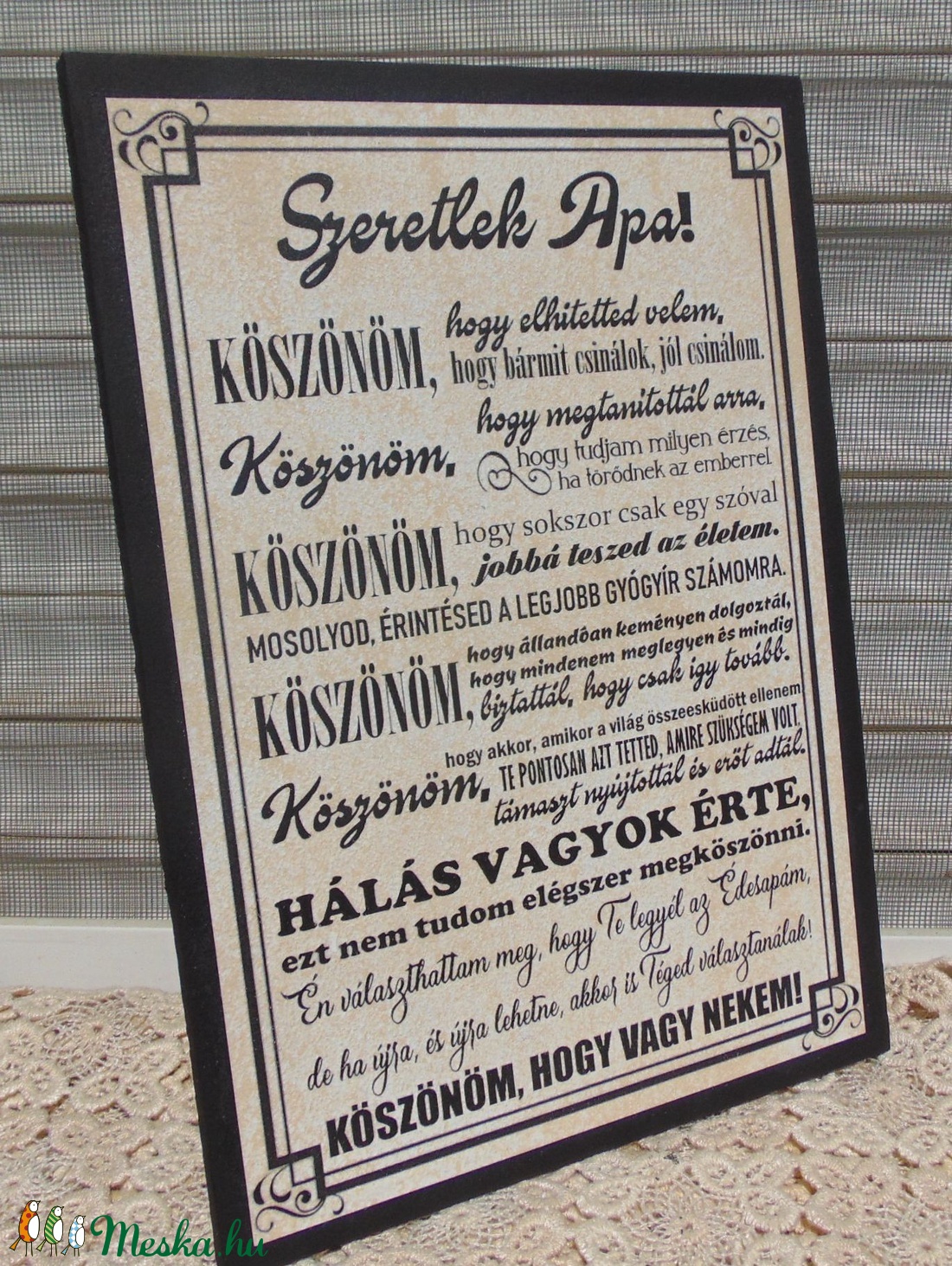 Szeretlek Apa...vagy Szeretlek Anya felirattal is kérhető idézetes falikép, táblakép - otthon & életmód - dekoráció - kép & falikép - Meska.hu Szeretlek Apa...vagy Szeretlek Anya felirattal is kérhető idézetes falikép, táblakép - otthon & életmód - dekoráció - kép & falikép - Meska.hu