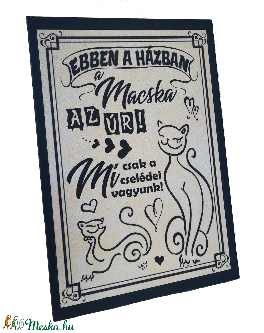 Ebben a házban a macska az úr ... vicces idézetes falikép - otthon & életmód - dekoráció - kép & falikép - Meska.hu Ebben a házban a macska az úr ... vicces idézetes falikép - otthon & életmód - dekoráció - kép & falikép - Meska.hu