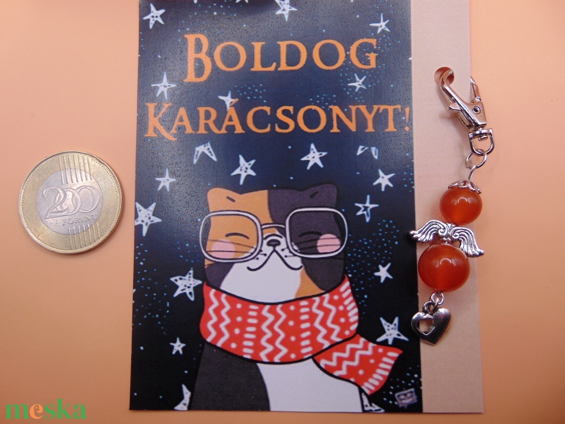 Karneol ásvány angyalkás kulcstartó karácsonyi ajándékkártyával - táska & tok - kulcstartó & táskadísz - kulcstartó - Meska.hu Karneol ásvány angyalkás kulcstartó karácsonyi ajándékkártyával - táska & tok - kulcstartó & táskadísz - kulcstartó - Meska.hu