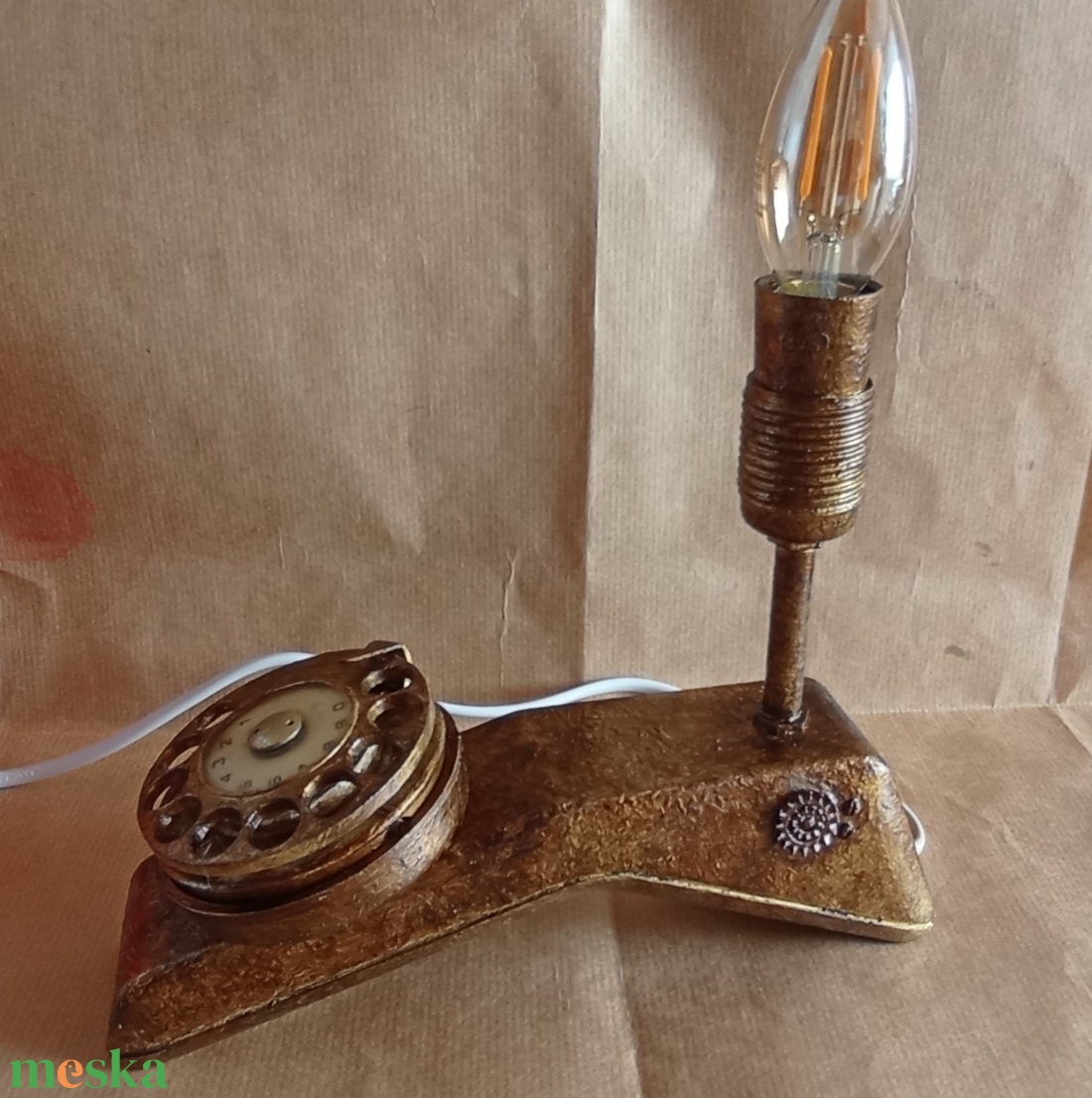 Telefon Lámpa Steampunk - otthon & életmód - lámpa - asztali lámpa - Meska.hu Telefon Lámpa Steampunk - otthon & életmód - lámpa - asztali lámpa - Meska.hu