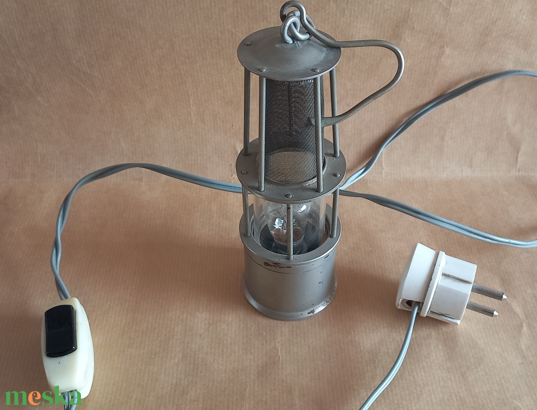 Davy lámpa égővel - otthon & életmód - lámpa - asztali lámpa - Meska.hu