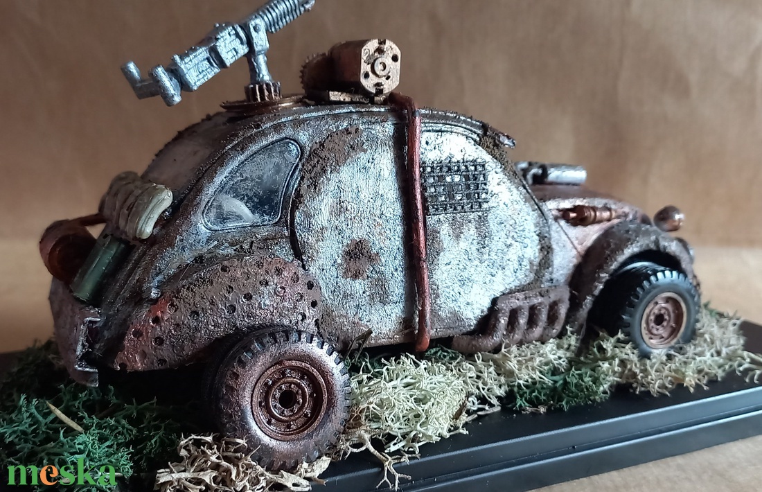 Citron 2 CV 6 Charleston 1982 1:24 Mad Max stilusú dioráma - játék & sport - kisautók, járművek - játékautó - Meska.hu