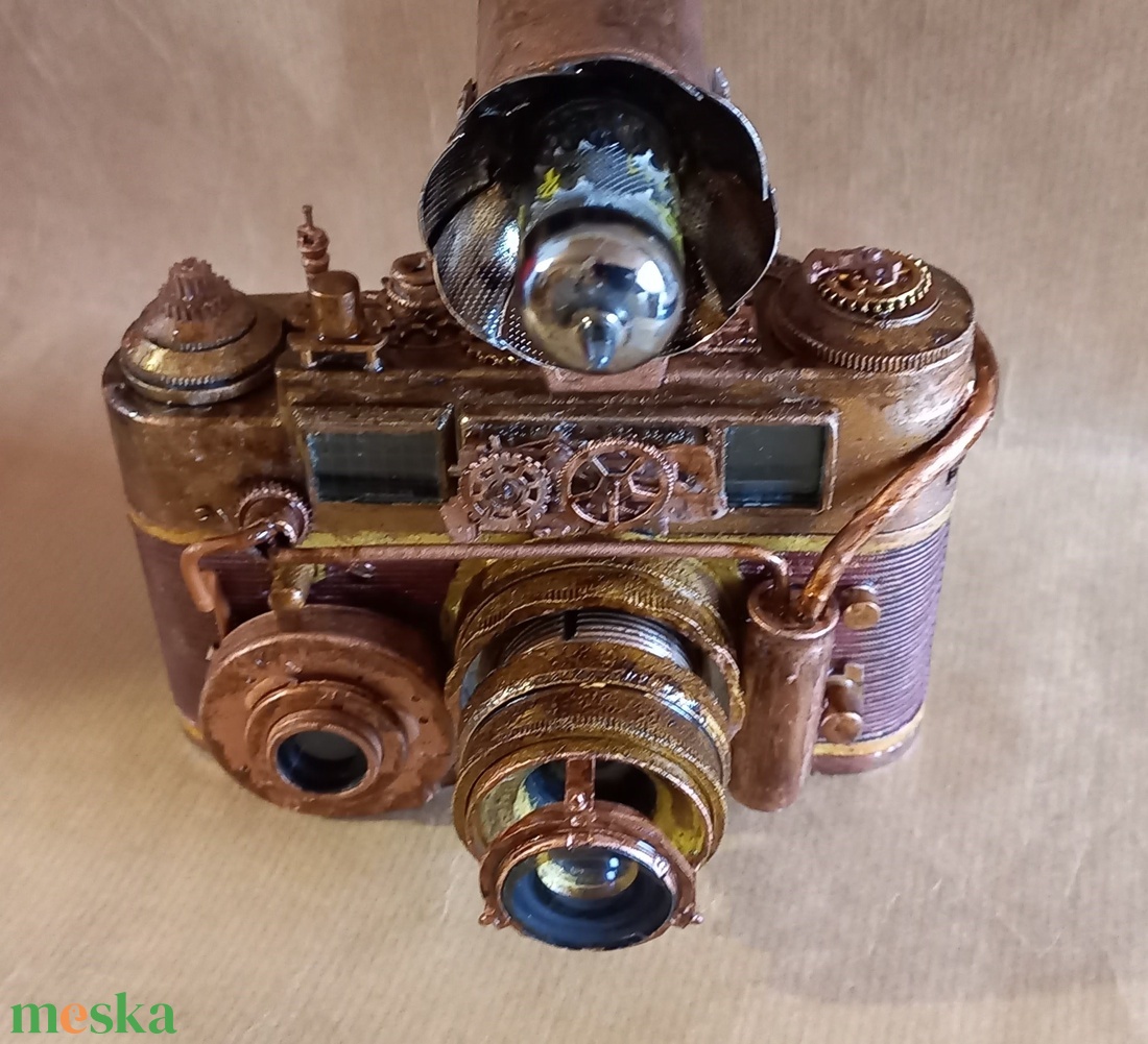 Steampunk kamera  - esküvő - dekoráció - asztaldísz - Meska.hu