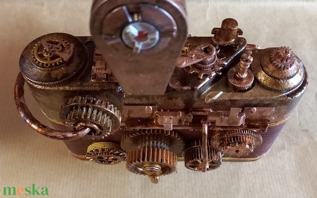 Steampunk kamera  - esküvő - dekoráció - asztaldísz - Meska.hu