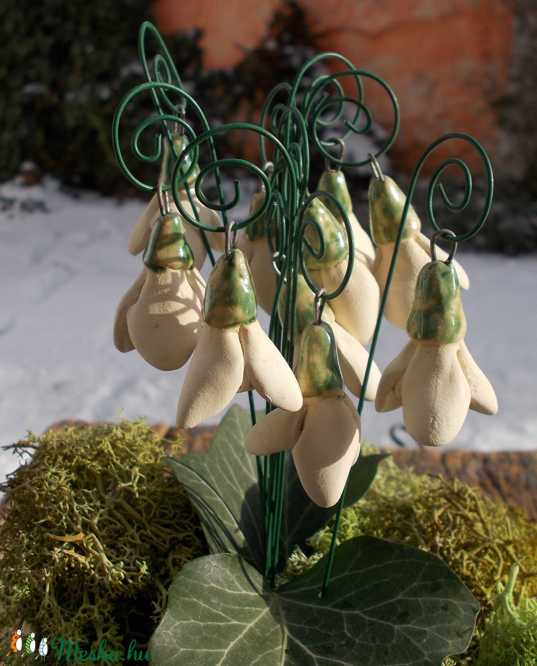 10 szál kerámia hóvirág -  - Meska.hu 10 szál kerámia hóvirág -  - Meska.hu