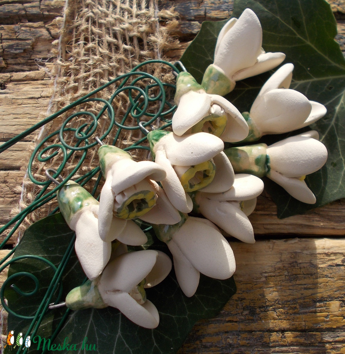 10 szál kerámia hóvirág -  - Meska.hu 10 szál kerámia hóvirág -  - Meska.hu