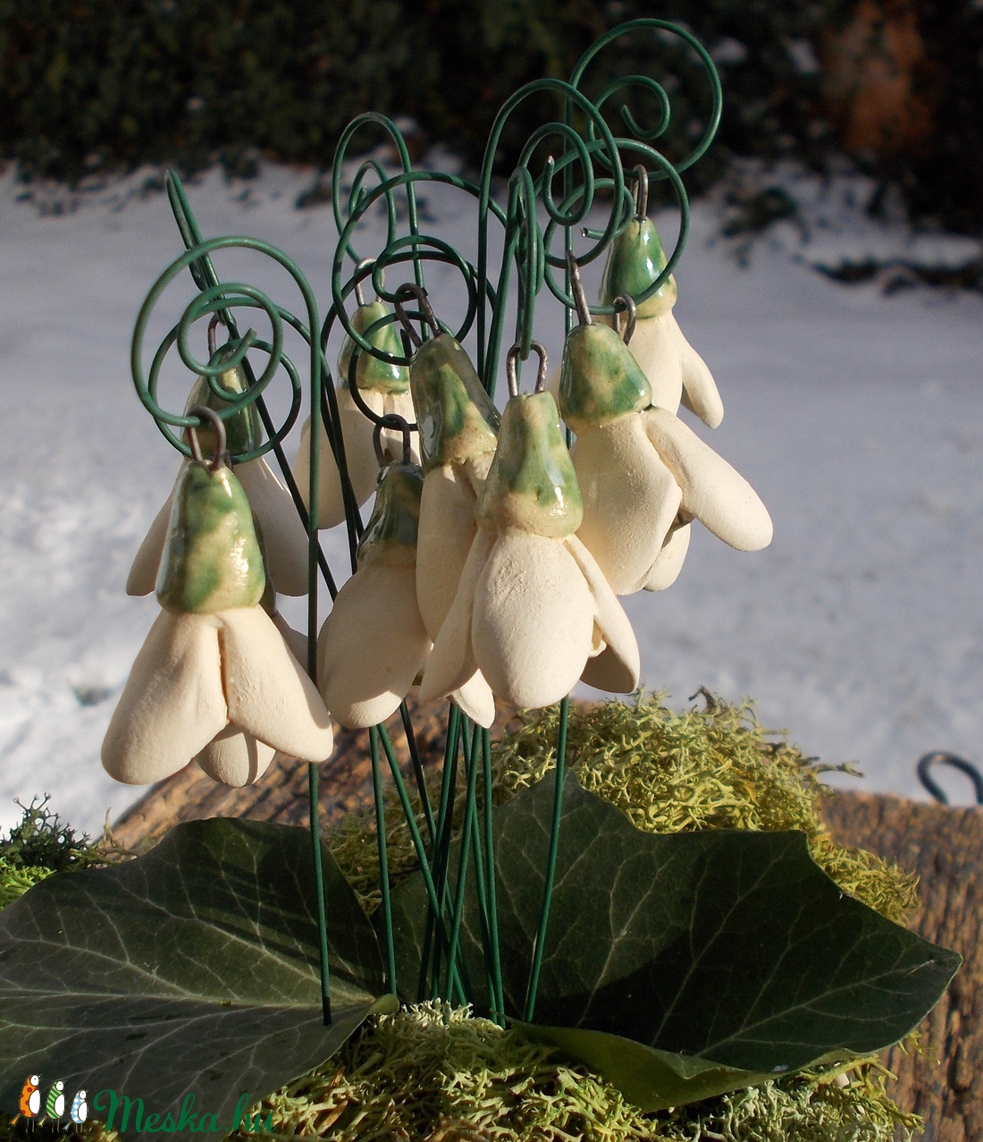 10 szál kerámia hóvirág -  - Meska.hu 10 szál kerámia hóvirág -  - Meska.hu