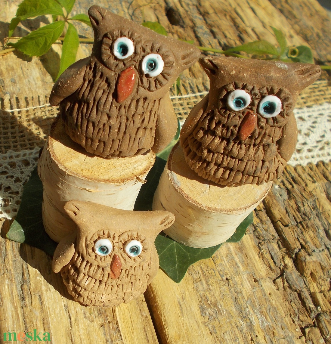 Baglyocskák - otthon & életmód - dekoráció - dísztárgy - dísztárgy - Meska.hu