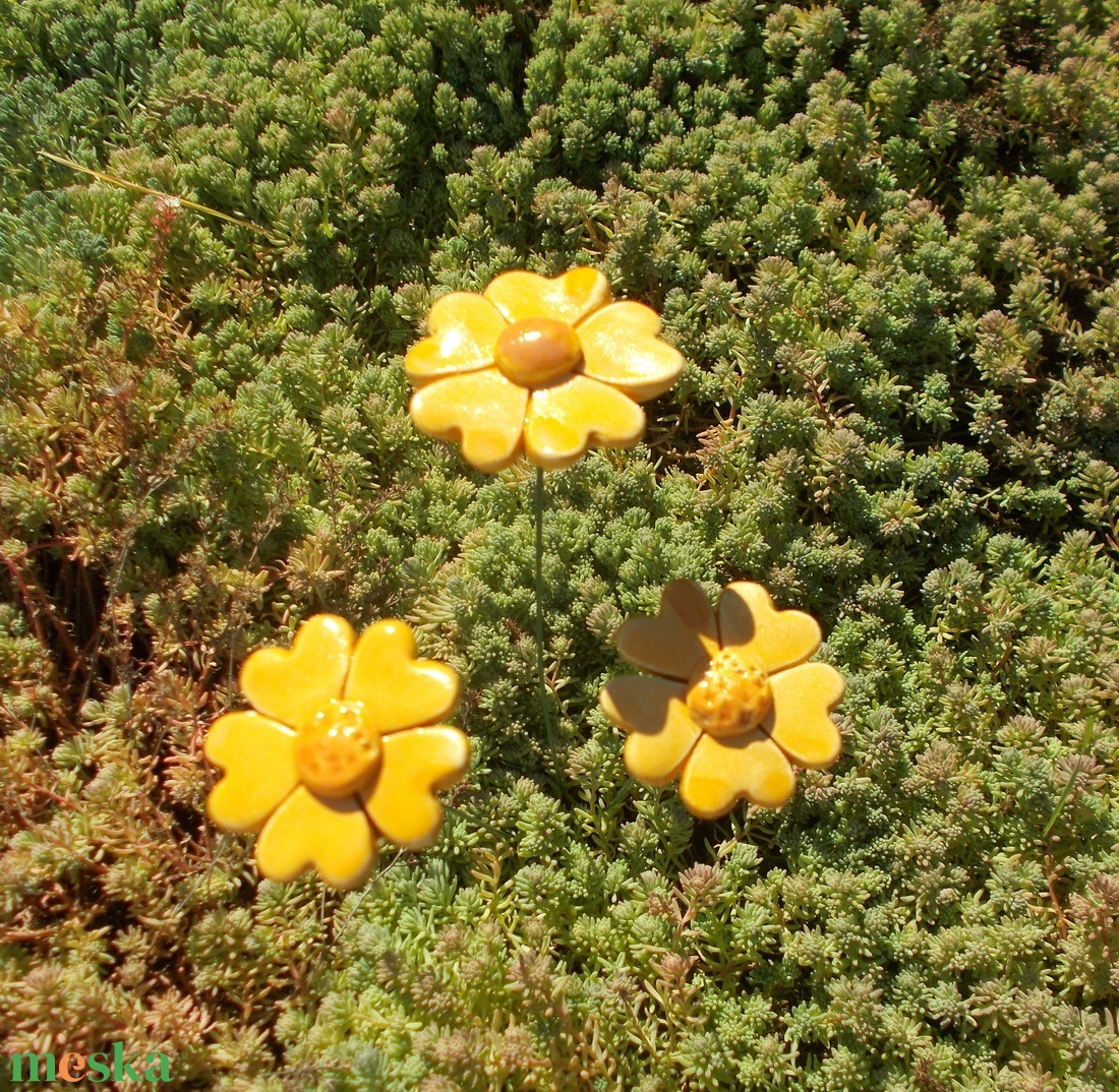 3 szál okkersárga virág  - otthon & életmód - ház & kert - növény & veteményes - Meska.hu