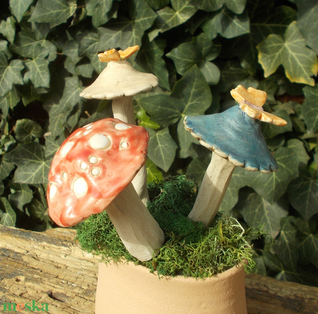 Gombák a mezőn - otthon & életmód - ház & kert - kerti dísz - Meska.hu