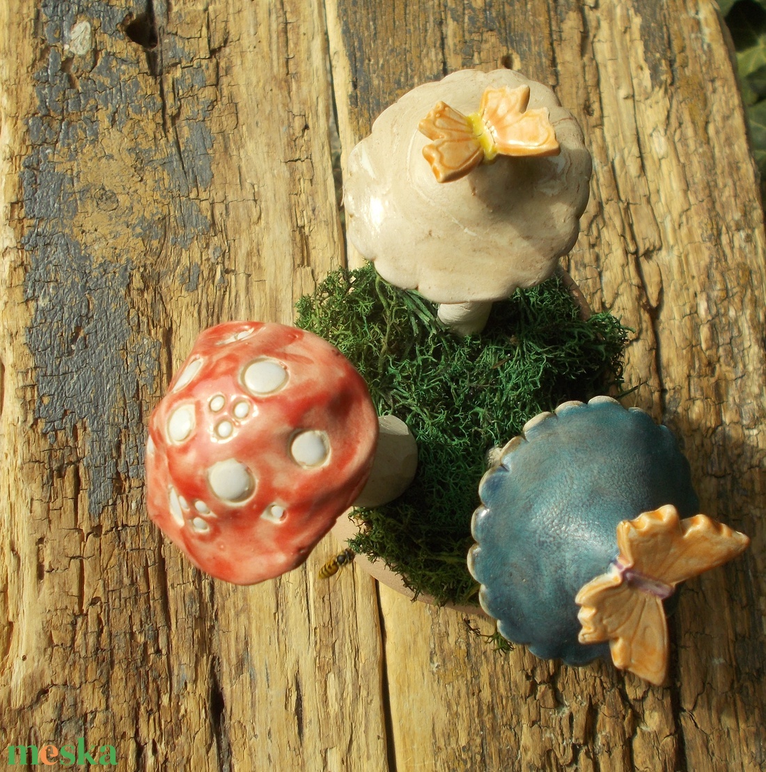 Gombák a mezőn - otthon & életmód - ház & kert - kerti dísz - Meska.hu