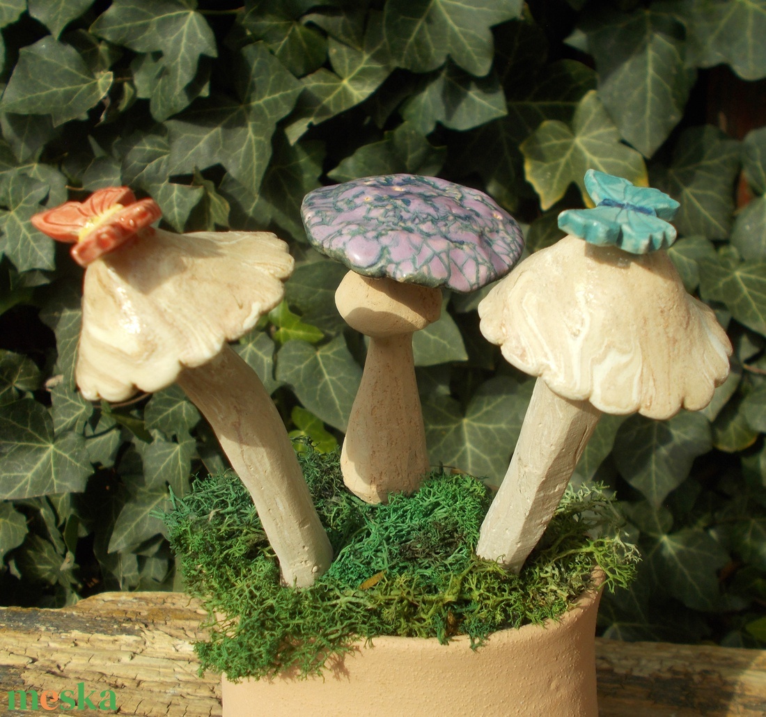 Gombák a mezőn - otthon & életmód - ház & kert - kerti dísz - Meska.hu