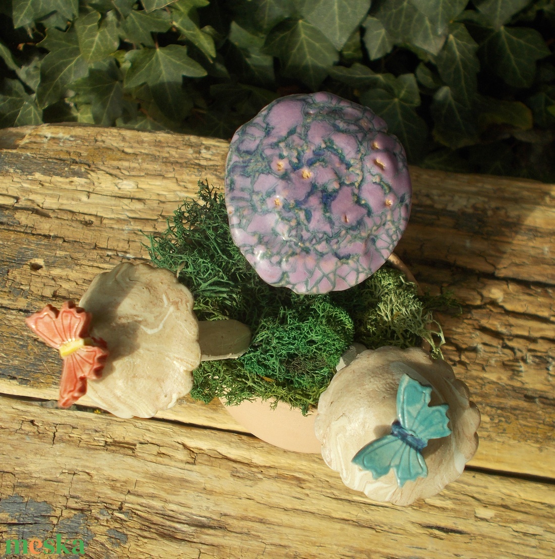 Gombák a mezőn - otthon & életmód - ház & kert - kerti dísz - Meska.hu