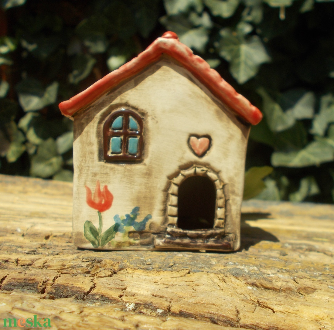 Tulipános   házikó - otthon & életmód - dekoráció - asztal és polc dekoráció - asztaldísz - Meska.hu Tulipános   házikó - otthon & életmód - dekoráció - asztal és polc dekoráció - asztaldísz - Meska.hu