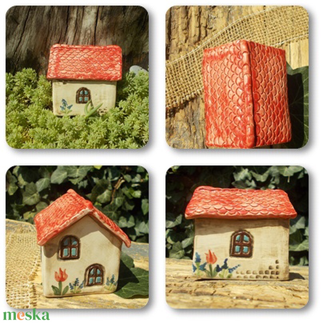 Tulipános   házikó - otthon & életmód - dekoráció - asztal és polc dekoráció - asztaldísz - Meska.hu Tulipános   házikó - otthon & életmód - dekoráció - asztal és polc dekoráció - asztaldísz - Meska.hu