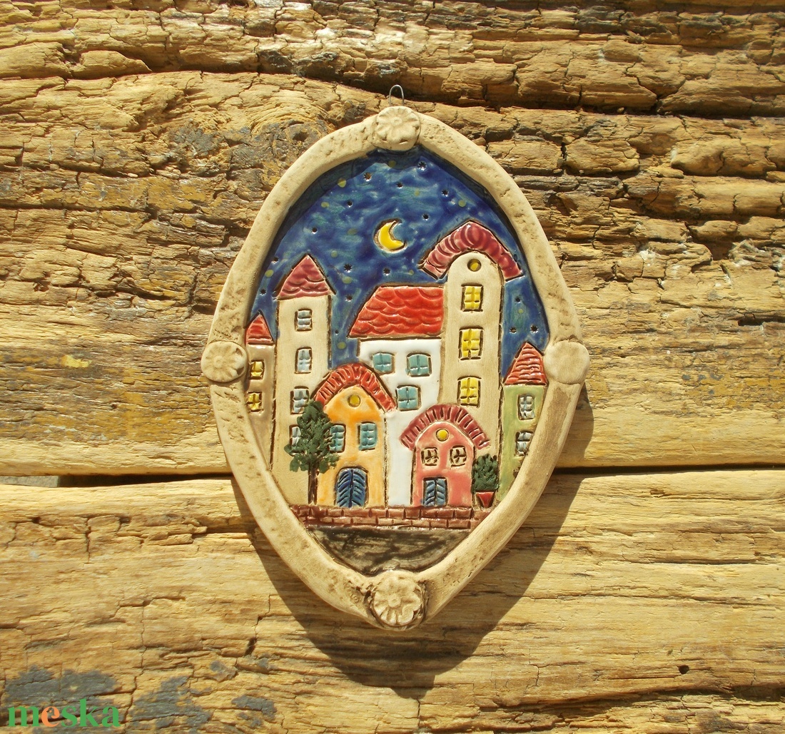 Mediterrán éjszaka , falikép - otthon & életmód - dekoráció - fali és függő dekoráció - falra akasztható dekor - Meska.hu