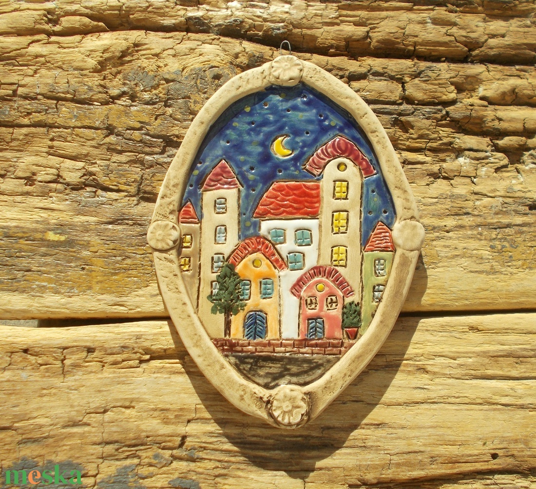 Mediterrán éjszaka , falikép - otthon & életmód - dekoráció - fali és függő dekoráció - falra akasztható dekor - Meska.hu