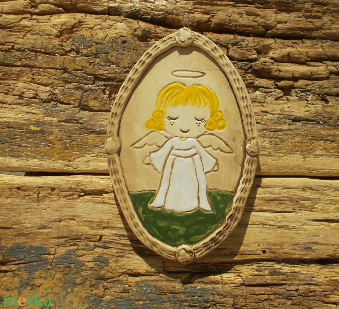 Angyalkás falikép - otthon & életmód - dekoráció - fali és függő dekoráció - falra akasztható dekor - Meska.hu