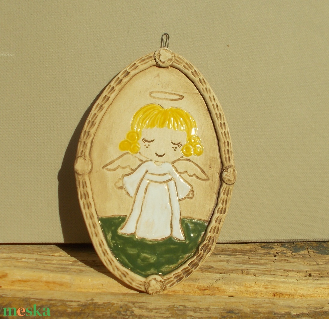 Angyalkás falikép - otthon & életmód - dekoráció - fali és függő dekoráció - falra akasztható dekor - Meska.hu