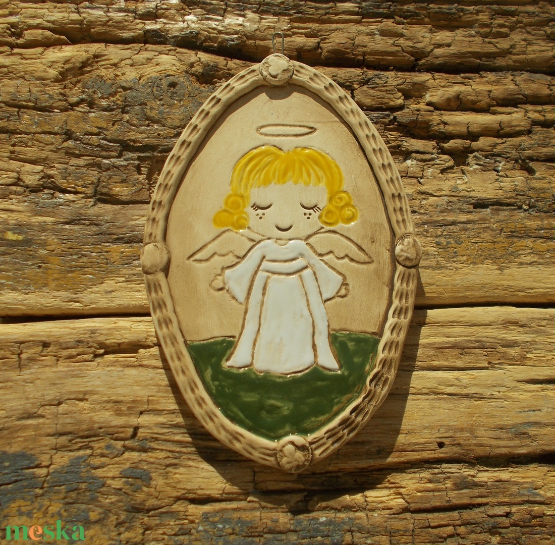 Angyalkás falikép - otthon & életmód - dekoráció - fali és függő dekoráció - falra akasztható dekor - Meska.hu