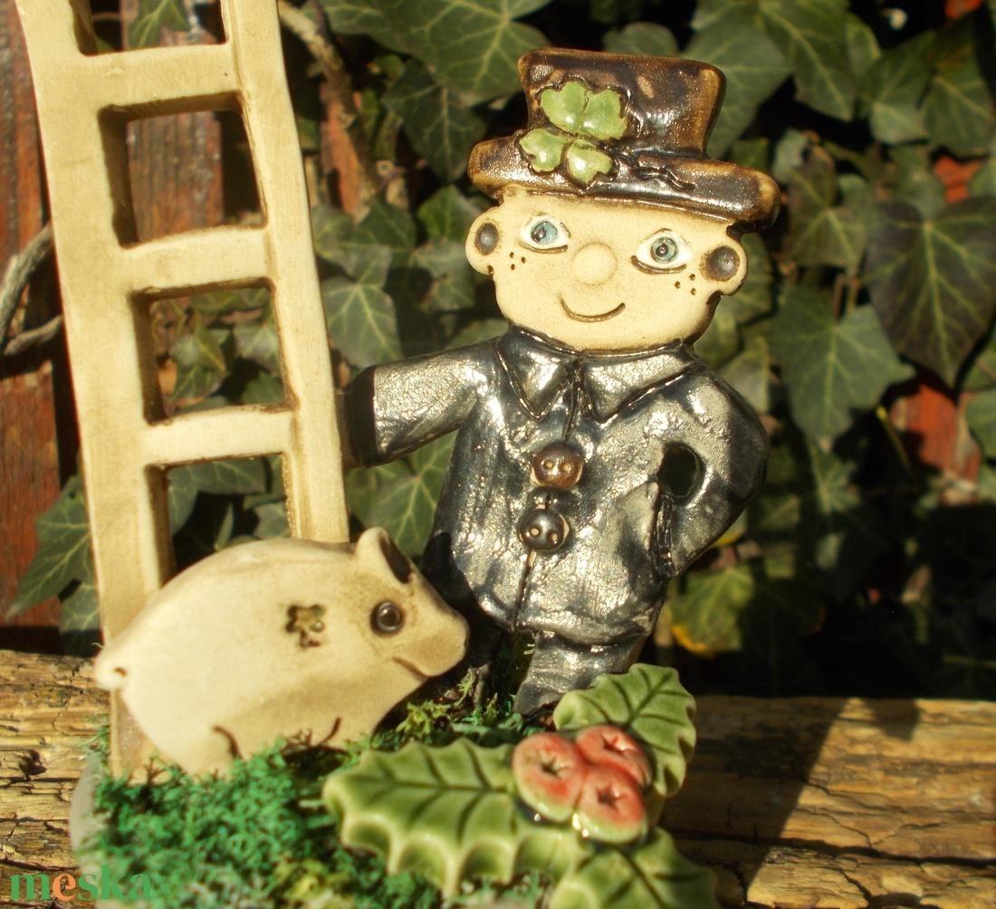 Szerencsehozó asztaldísz :) - otthon & életmód - dekoráció - asztal és polc dekoráció - asztaldísz - Meska.hu