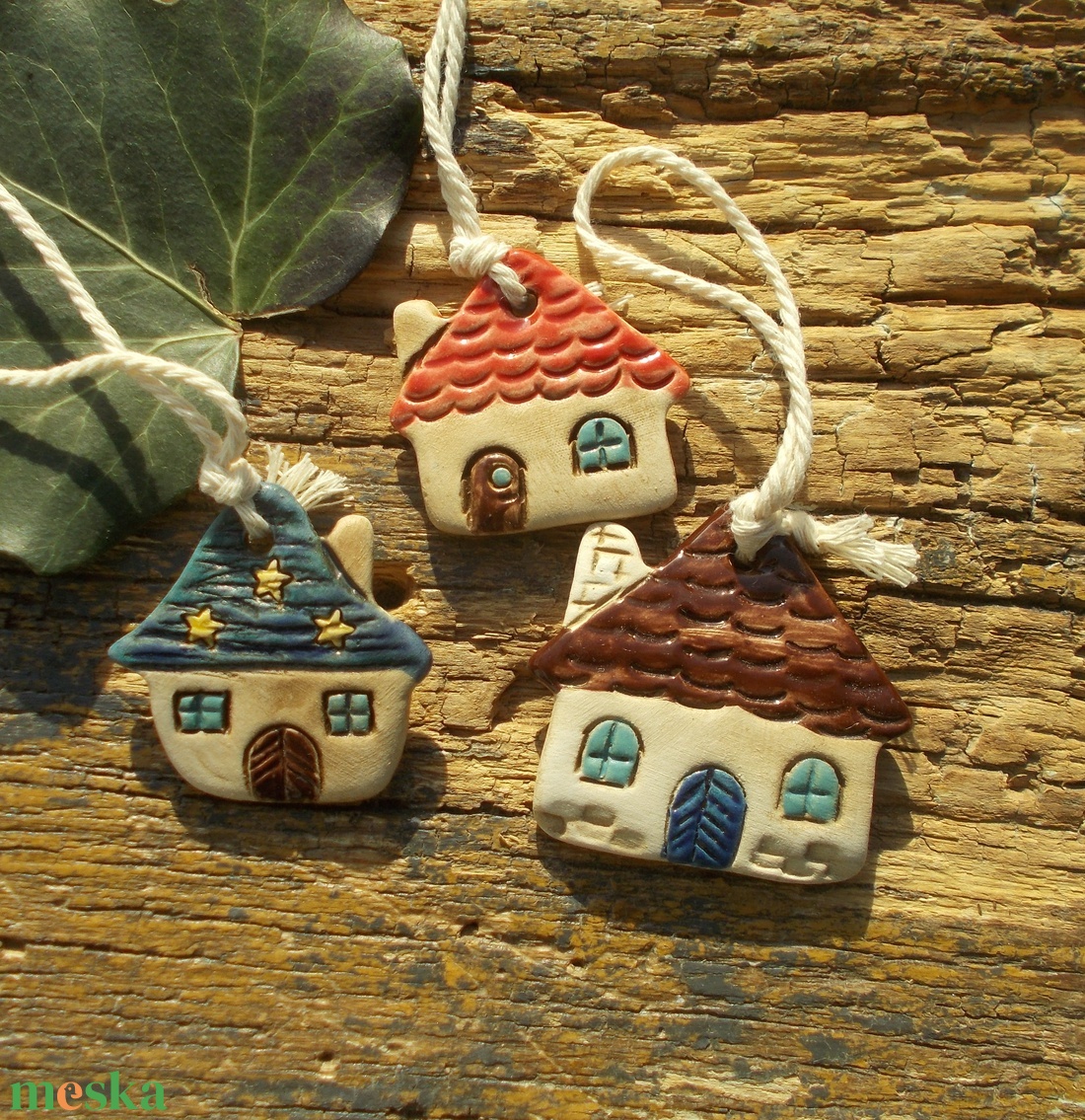 Házikók - karácsony - karácsonyi lakásdekoráció - karácsonyfadíszek - Meska.hu