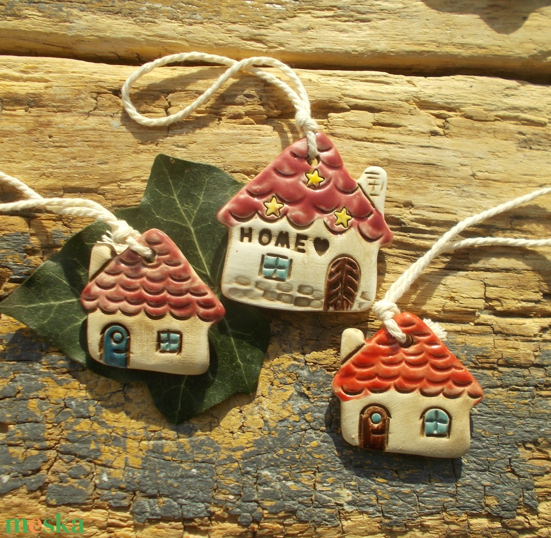 Házikók - karácsony - karácsonyi lakásdekoráció - karácsonyfadíszek - Meska.hu