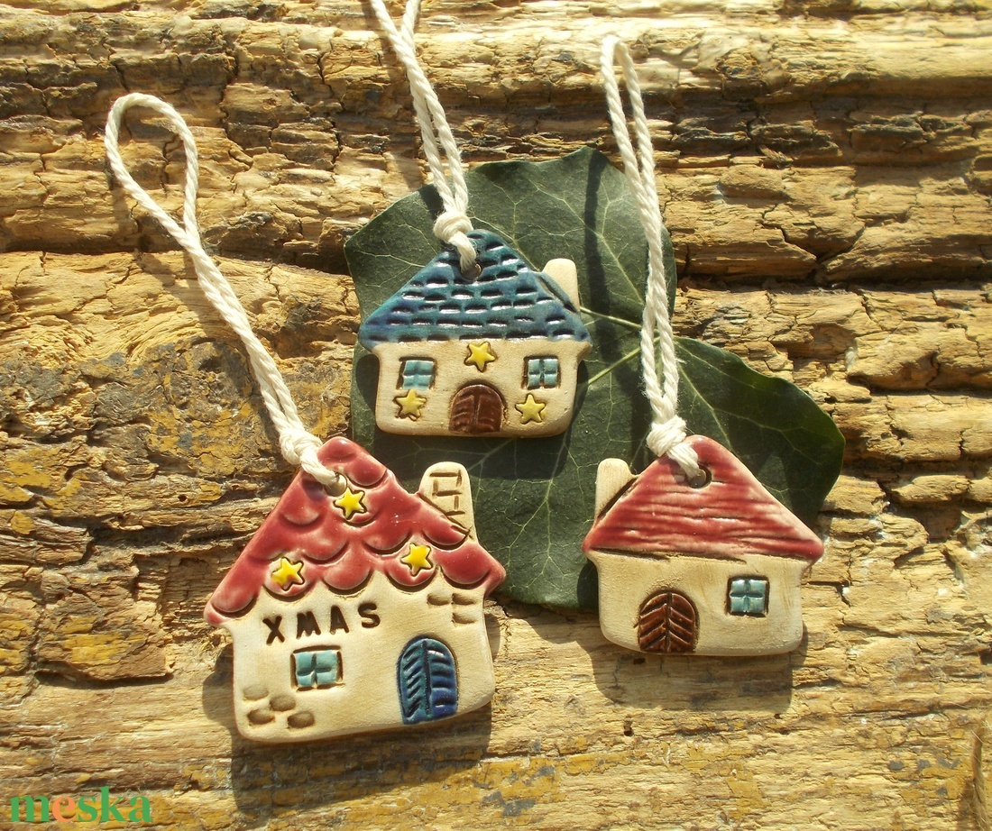 Házikók - karácsony - karácsonyi lakásdekoráció - karácsonyfadíszek - Meska.hu
