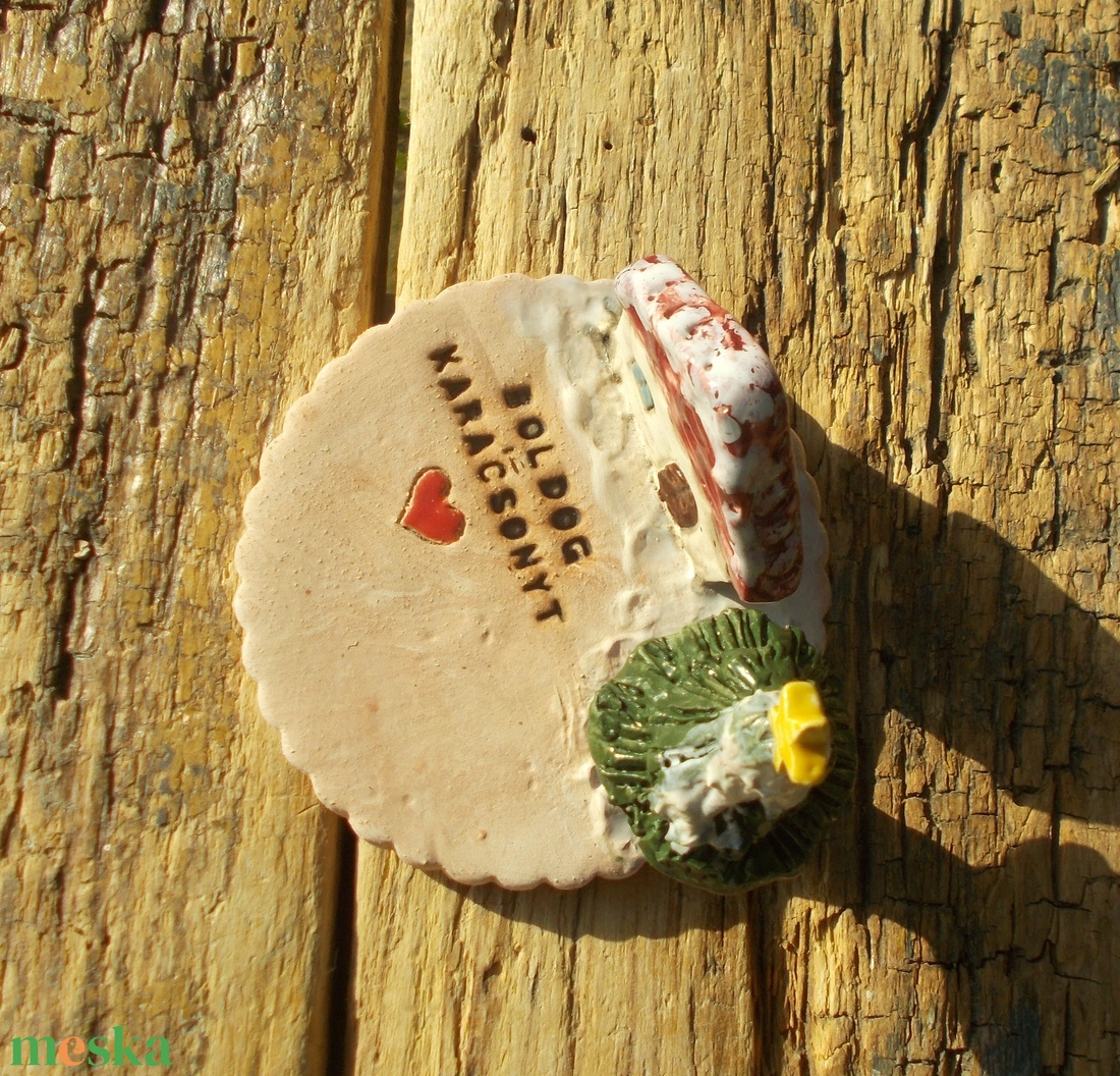 Mécsestartó apró házzal. - otthon & életmód - gyertya, illat, aroma - mécses és mécsestartó - Meska.hu