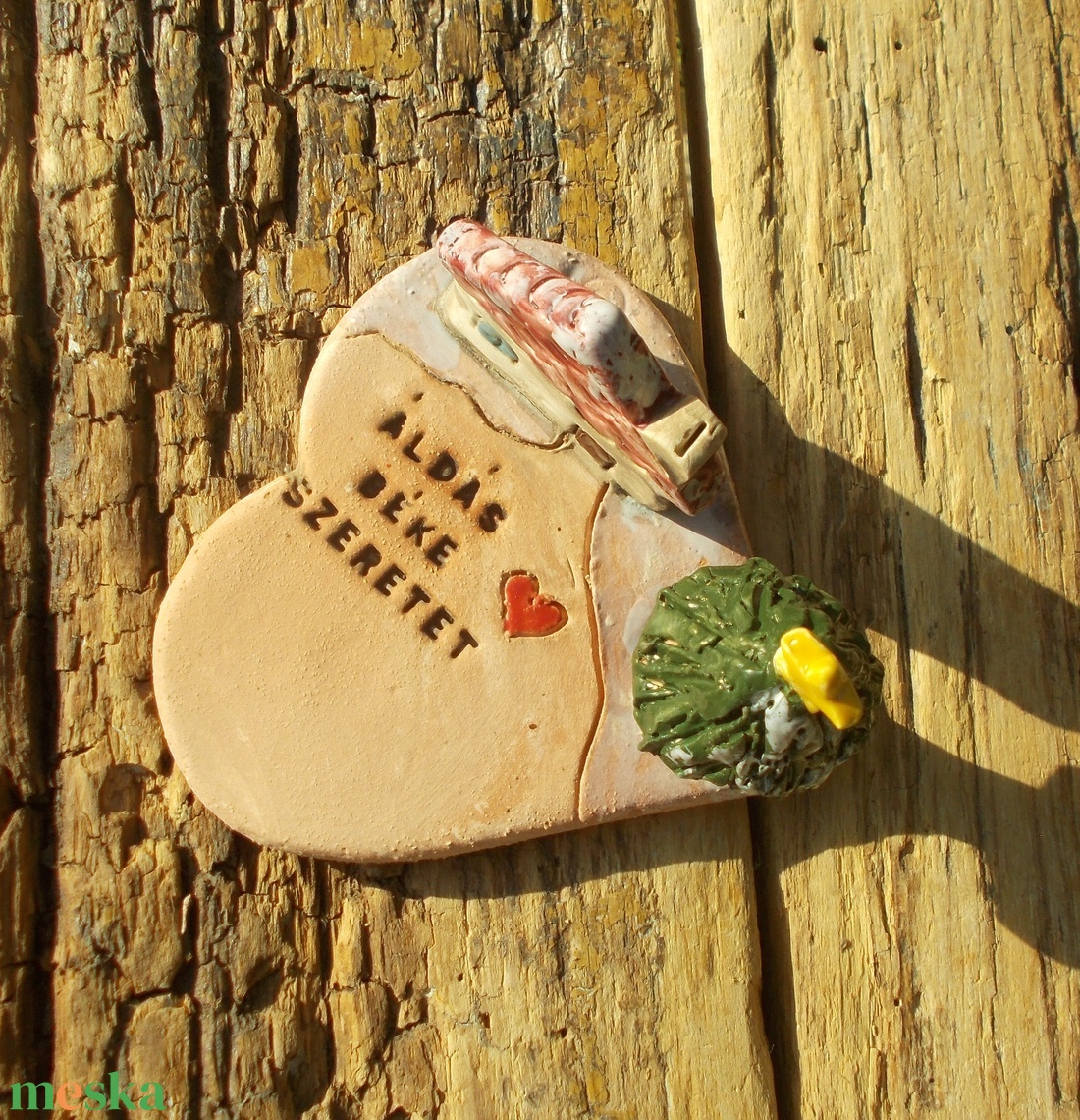 Mécsestartó apró házzal. - otthon & életmód - gyertya, illat, aroma - mécses és mécsestartó - Meska.hu