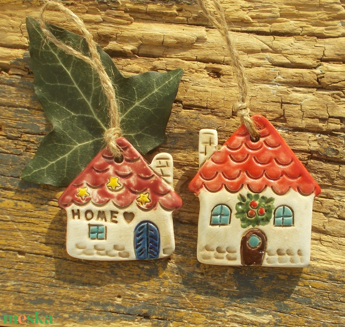 Házikók - karácsony - karácsonyi lakásdekoráció - karácsonyfadíszek - Meska.hu