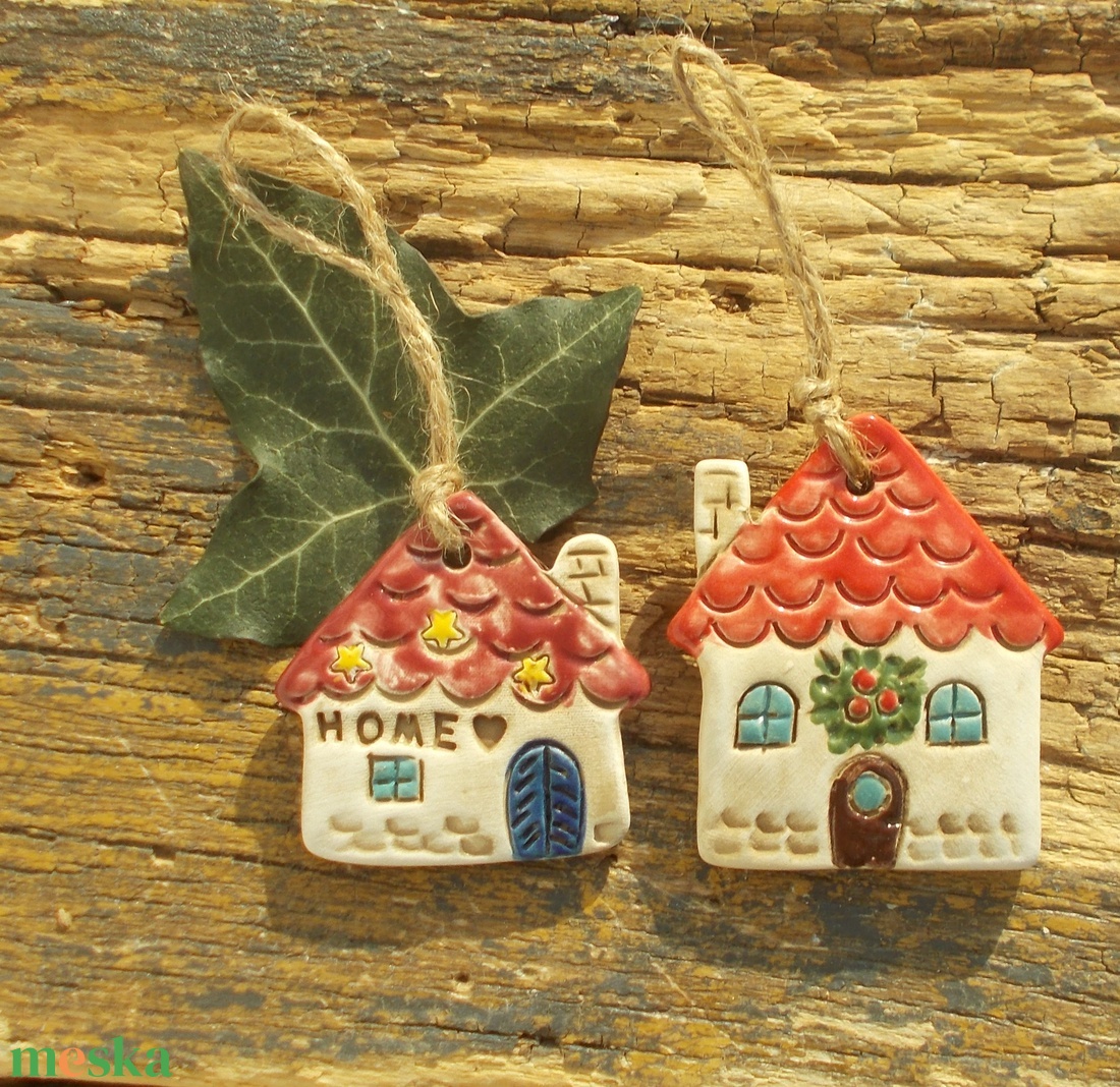 Házikók - karácsony - karácsonyi lakásdekoráció - karácsonyfadíszek - Meska.hu