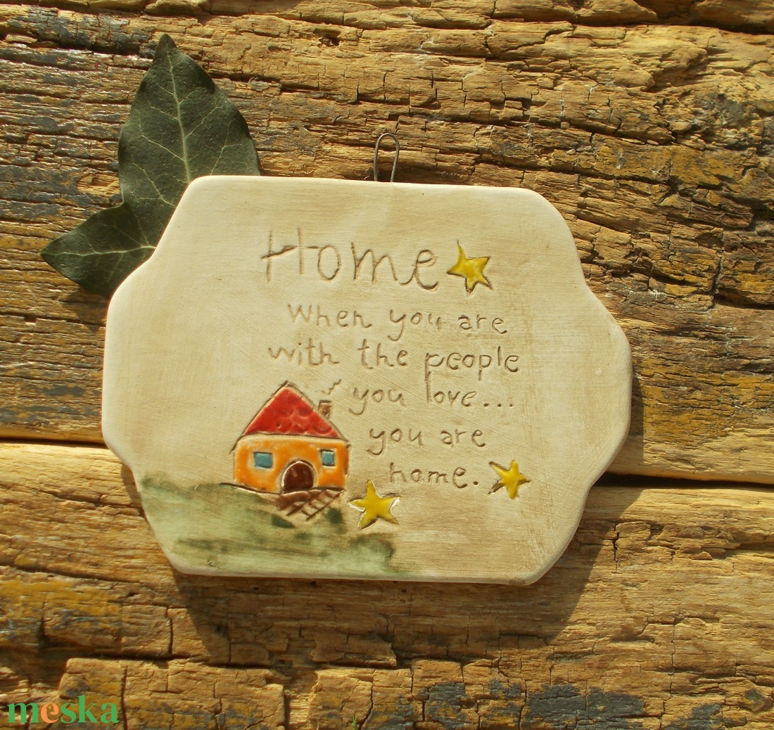 Otthon, falikép  - otthon & életmód - dekoráció - fali és függő dekoráció - falra akasztható dekor - Meska.hu