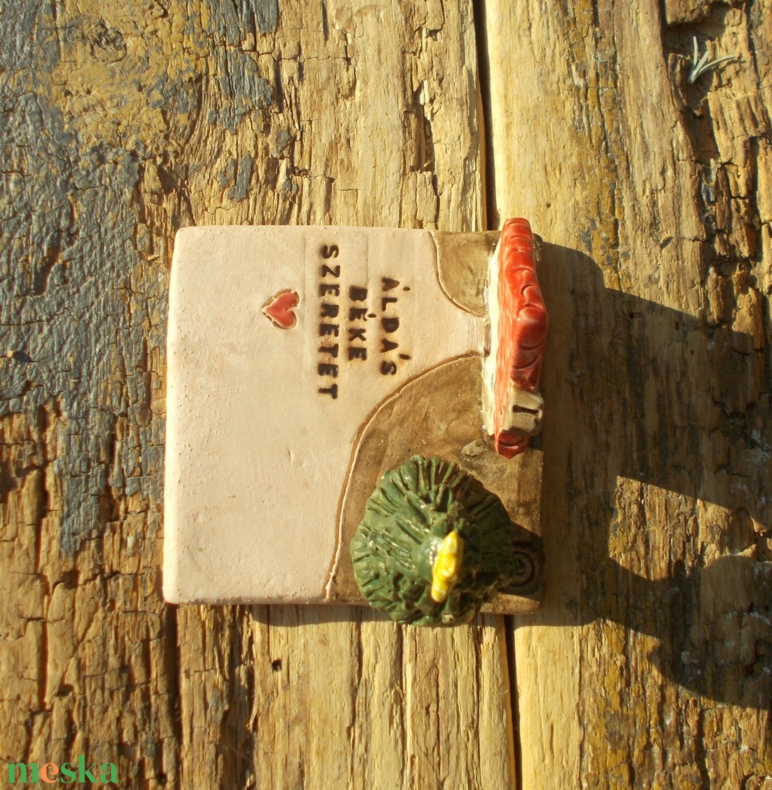 Mécsestartó apró házzal. - otthon & életmód - gyertya, illat, aroma - mécses és mécsestartó - Meska.hu